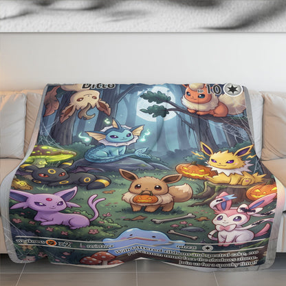 PKM Ditto And Eevee Evolution Custom Fleece Blanket