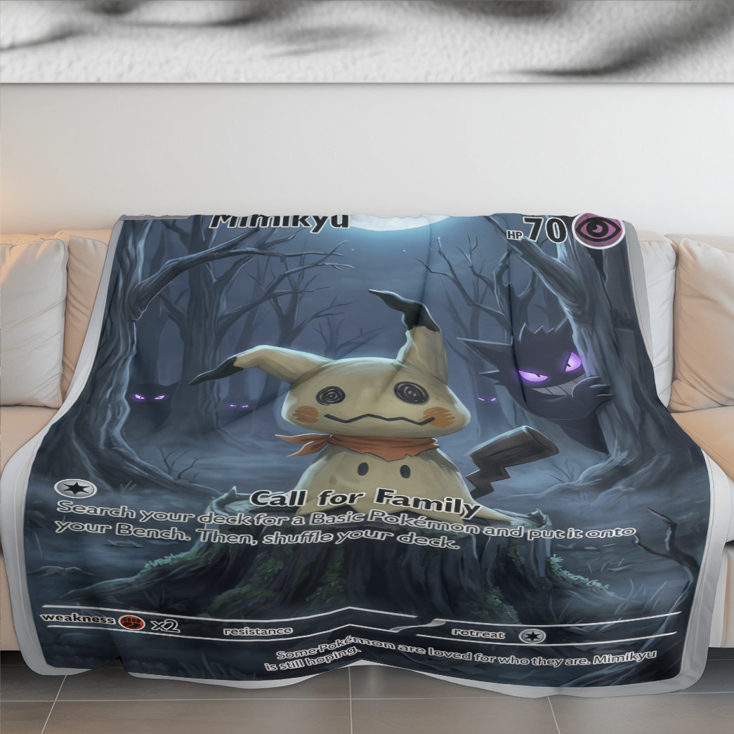 PKM Dark Mimikyu Custom Fleece Blanket