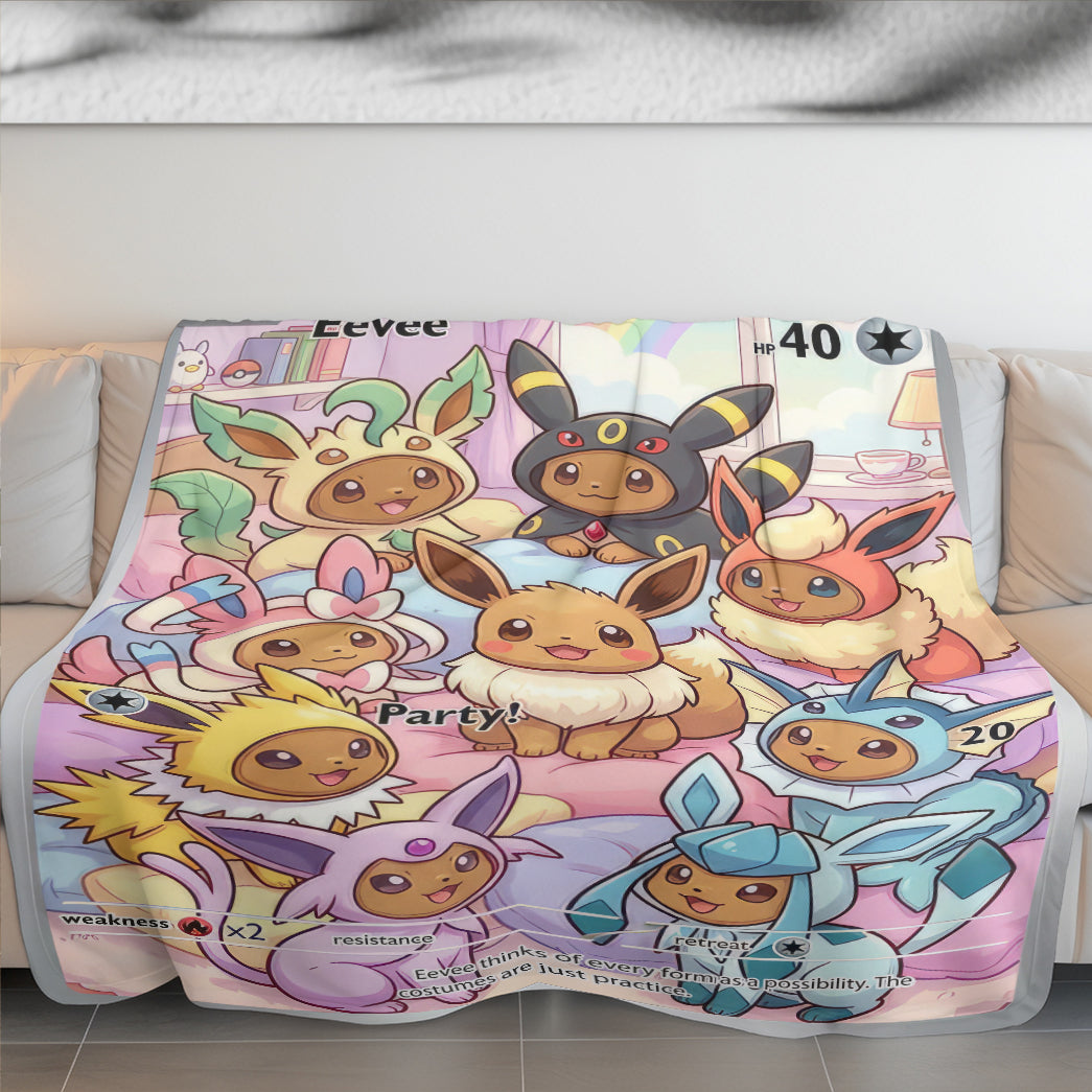 PKM Eevee Evolution Custom Fleece Blanket