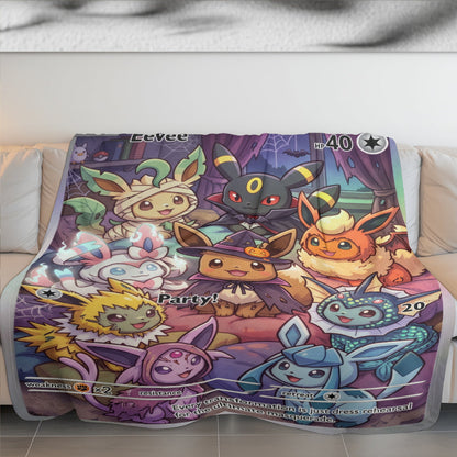 PKM Eevee Evolution Halloween Custom Fleece Blanket