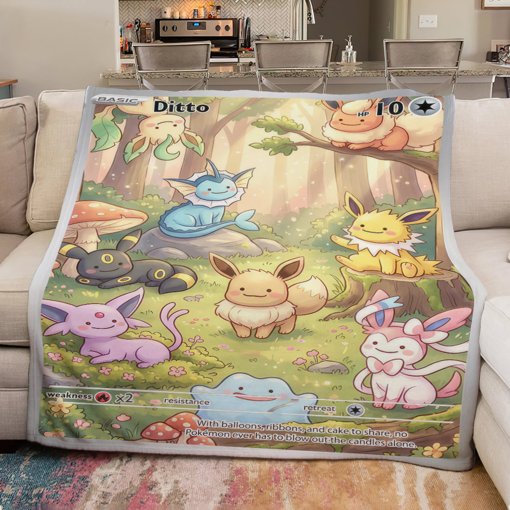 PKM Eevee Evolution Custom Fleece Blanket