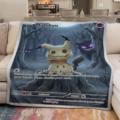 PKM Dark Mimikyu Custom Fleece Blanket