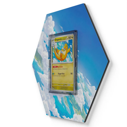 012015 Dragonite Pokémon Card Artwork Hexagon Display