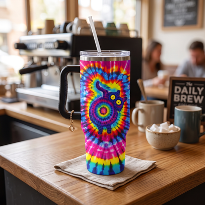 PKM Ghost Type Seamless Pattern Luminous Tumbler Stainless Steel Tumbler
