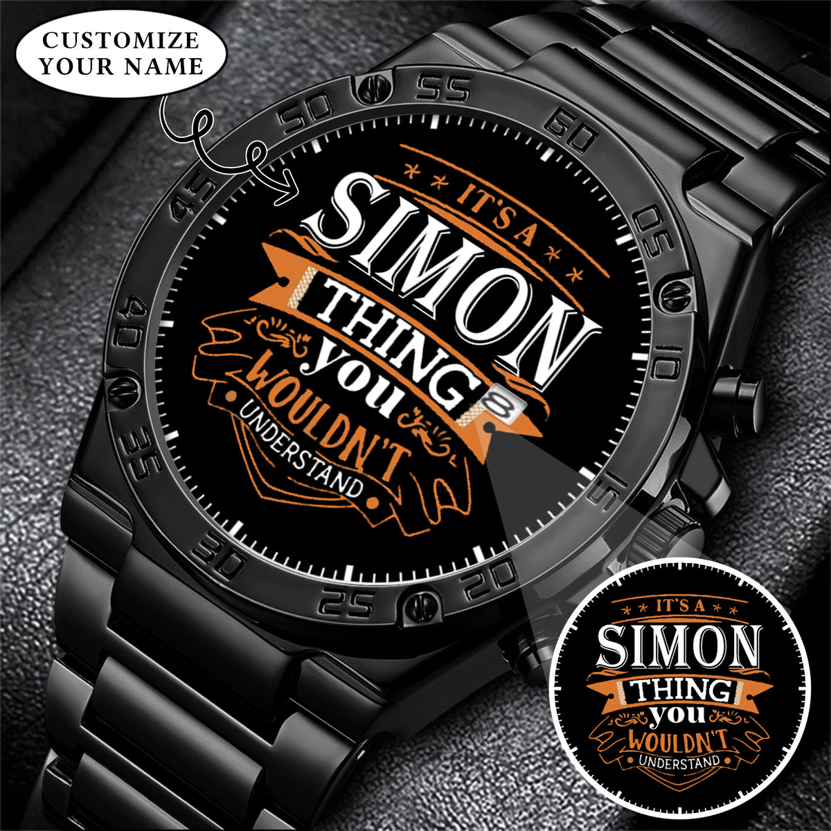 Personalized Custom Name Watch Gift For Him