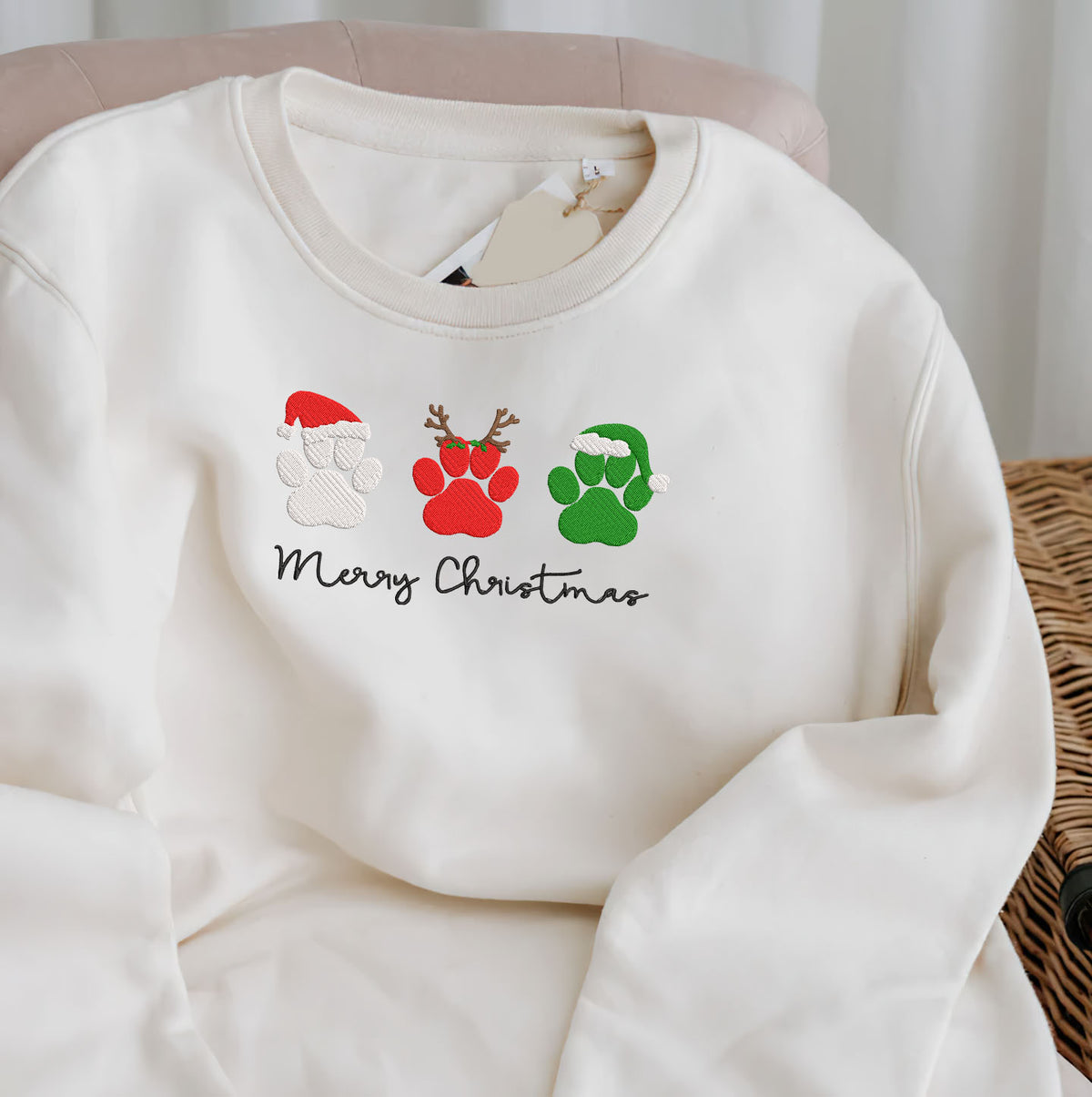 Personalized Pet Dog Cat PAW Embroidered T-Shirt Hoodie Sweatshirt
