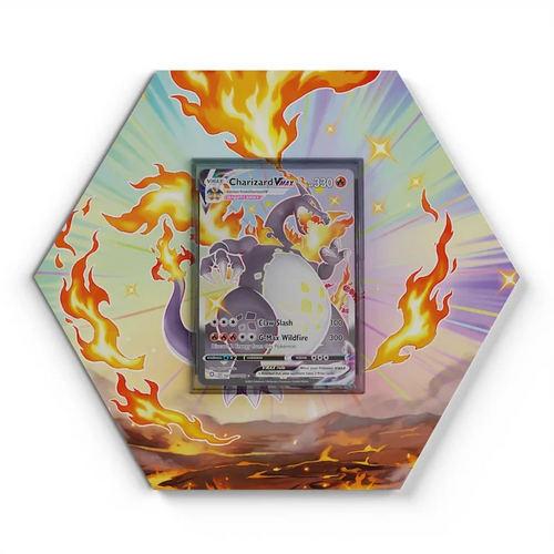 SV107SV122 Charizard VMAX Pokémon Card Artwork Hexagon Display