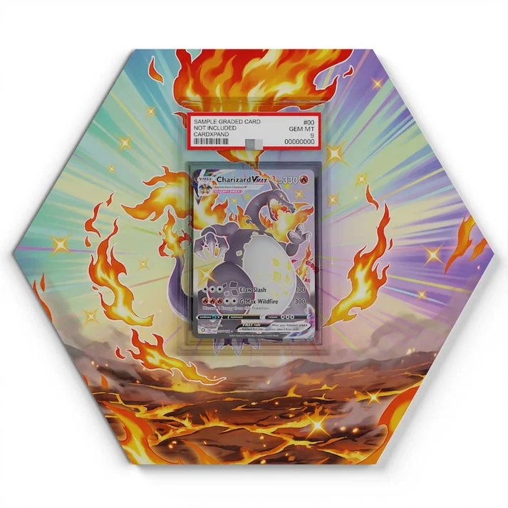 SV107SV122 Charizard VMAX Pokémon Card Artwork Hexagon Display