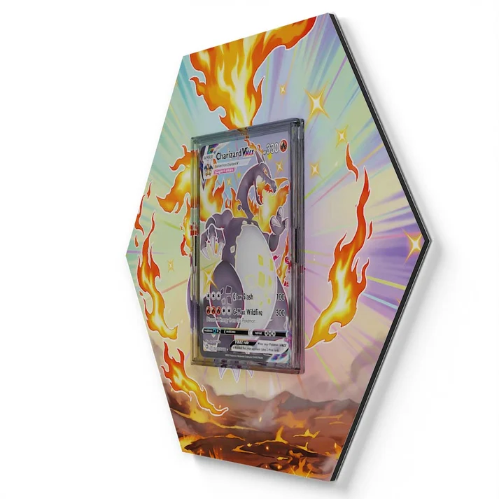 SV107SV122 Charizard VMAX Pokémon Card Artwork Hexagon Display