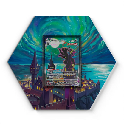 215/203 Umbreon VMAX Pokémon Card Artwork Hexagon Display