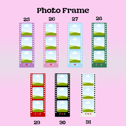 Personalized Photo Strip Christmas Keychain Ornament