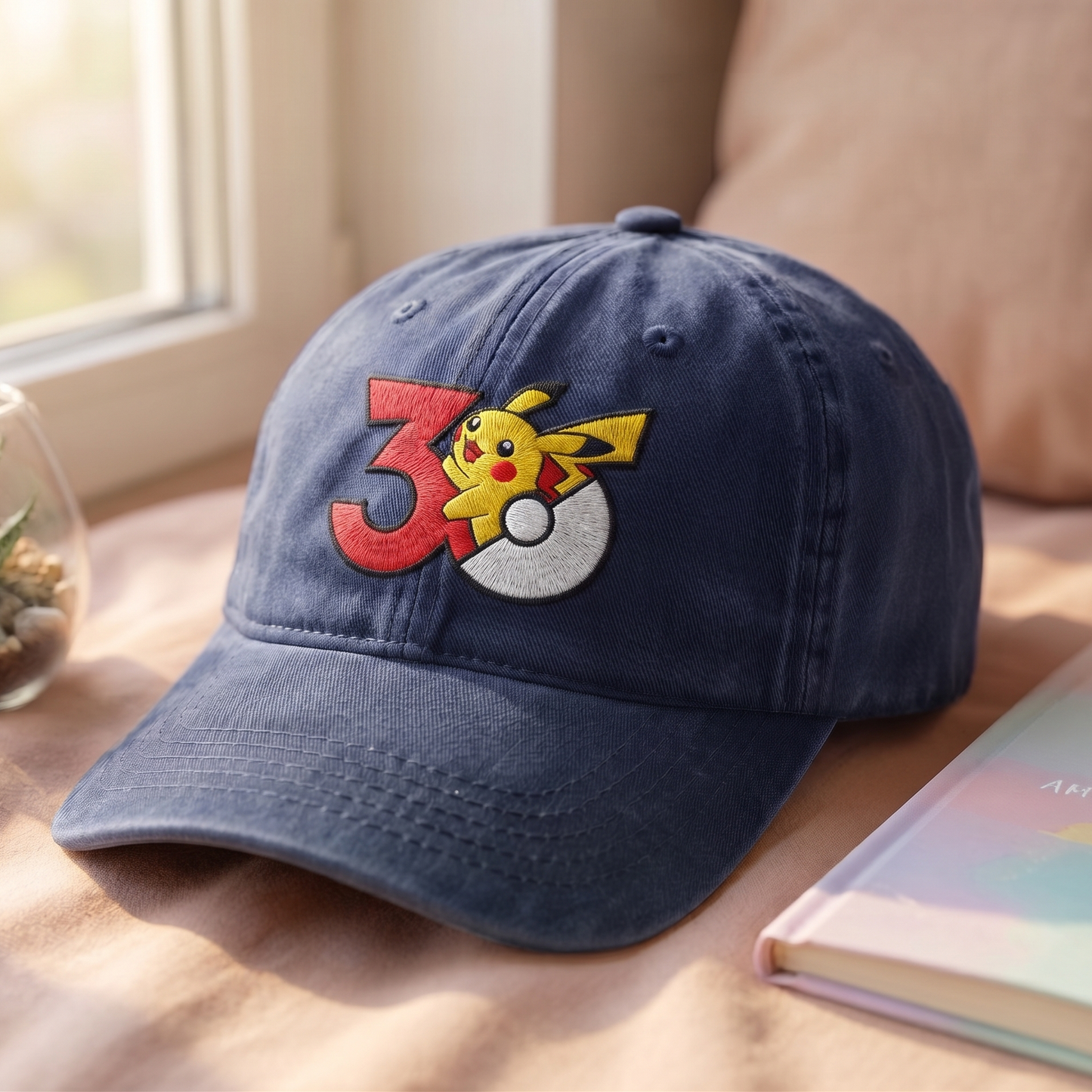 Embroidered 30th Anniversary PKM Baseball Cap, Dyed Cap