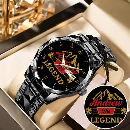 Father's Day Gift For Dad Custom Name The Man The Myth The Legend Limited Edition Watch