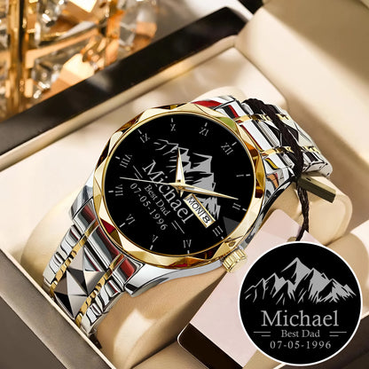 Father's Day Gift For Dad Best Dad Silver Mountain Limited Edition Watch