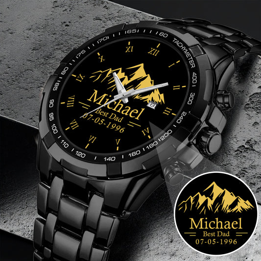Father's Day Gift For Dad Best Dad Gold Mountain Limited Edition Watch
