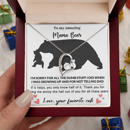 Mama Bear Forever Love Necklace