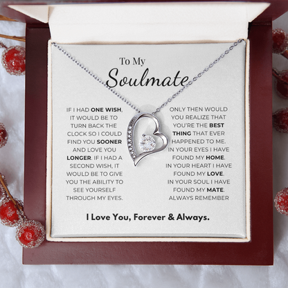 To My Soulmate  Forever Love Necklace