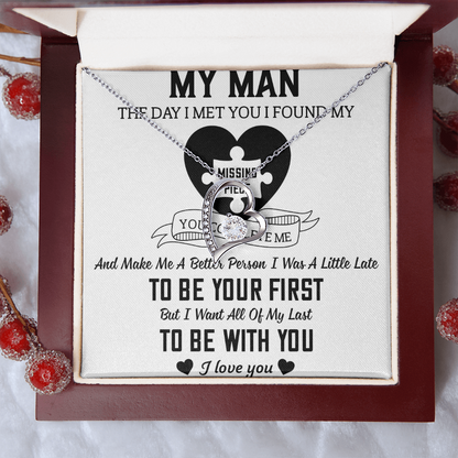 To My Man Forever Love Necklace