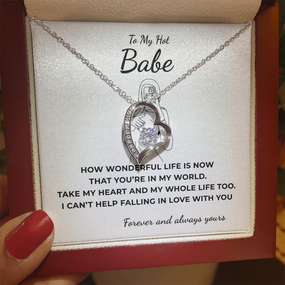 To My Hot Babe Forever Love Necklace