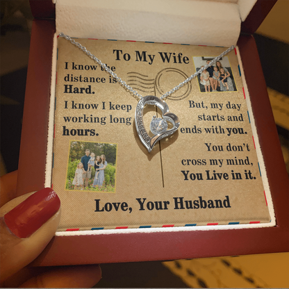 To My Wife Forever Love Necklace With 2 Photos