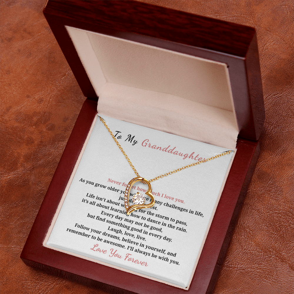 To My Granddaughter  Forever Love Necklace