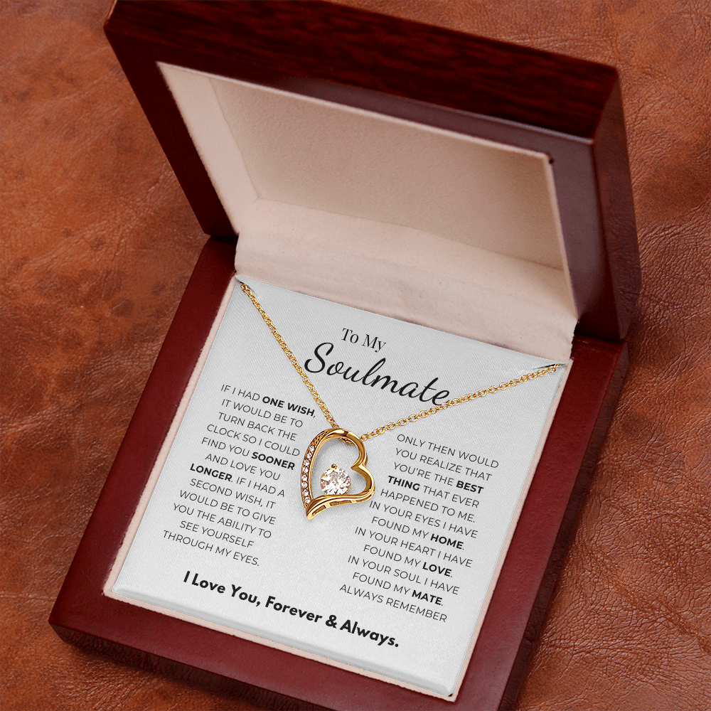 To My Soulmate  Forever Love Necklace
