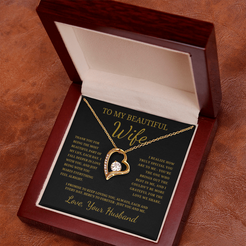 To My Beautiful Wife  Forever Love Necklace