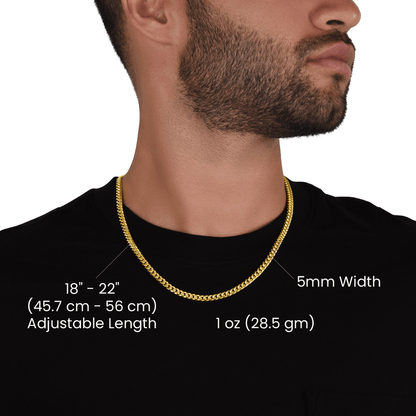 Promise Necklace Cuban Link Chain
