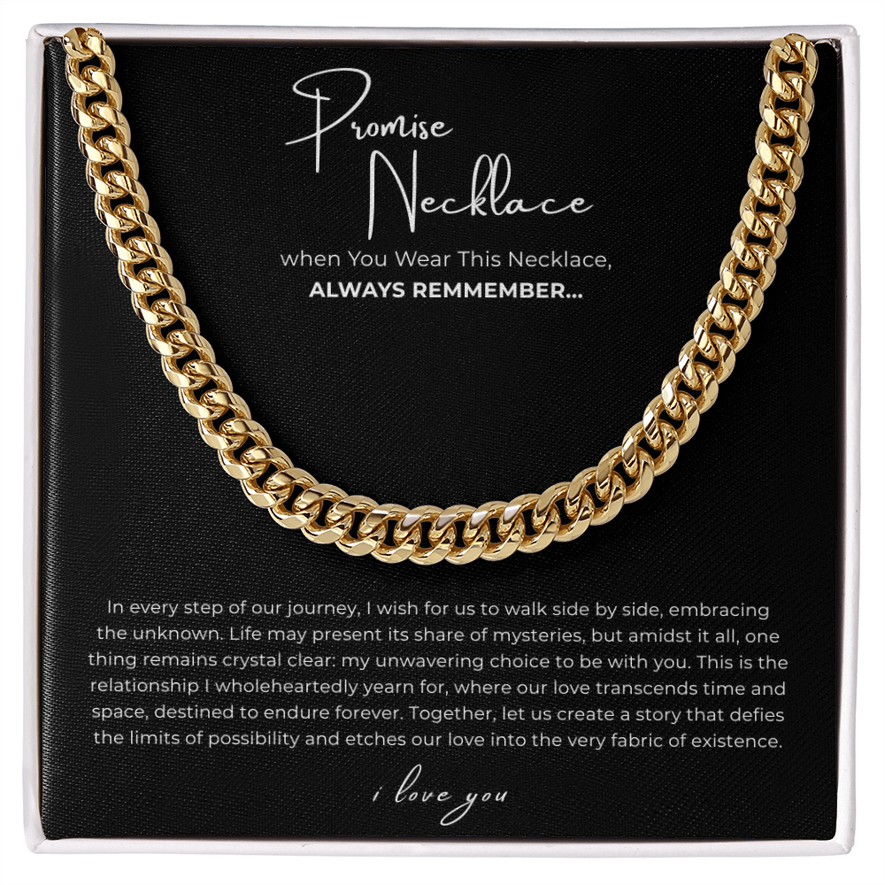 Promise Necklace Cuban Link Chain