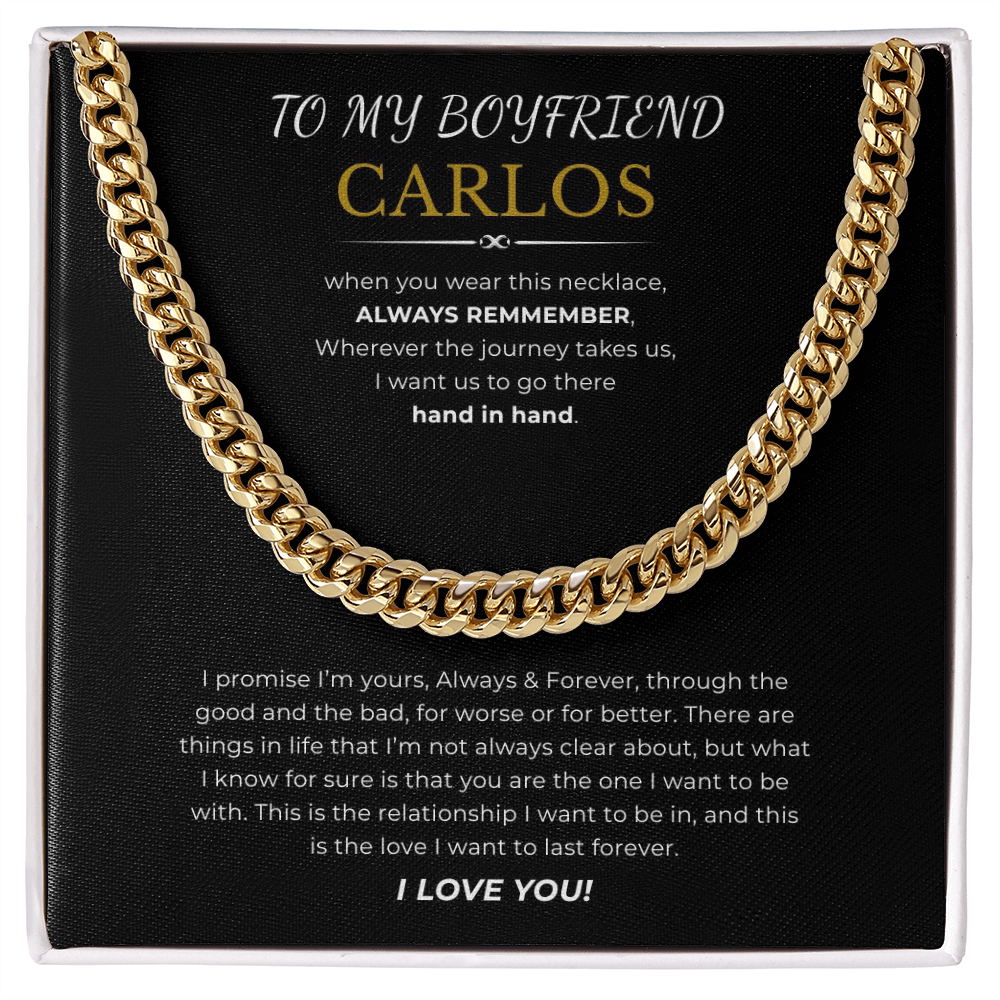 To My Boyfriend Cuban Link Chain