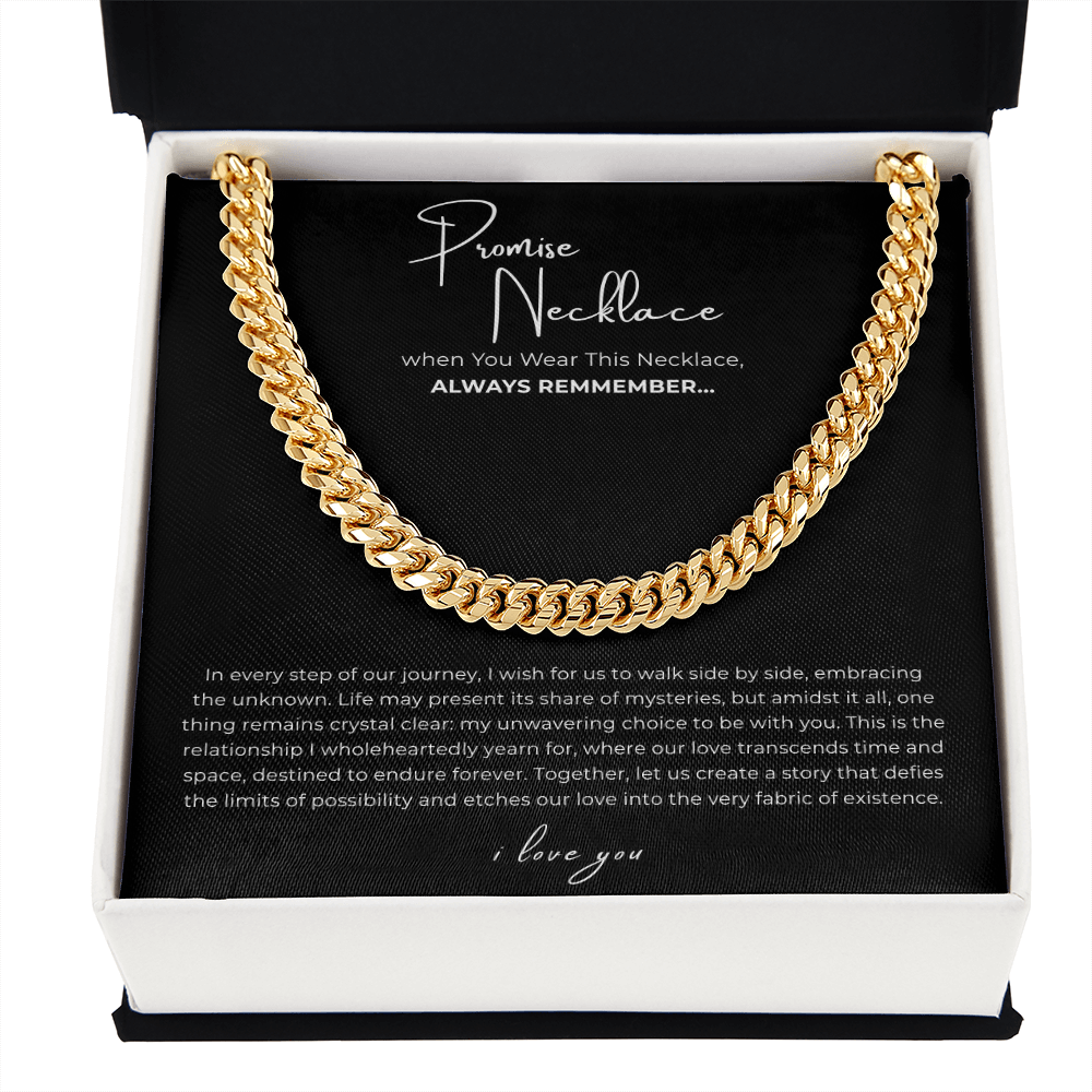 Promise Necklace Cuban Link Chain