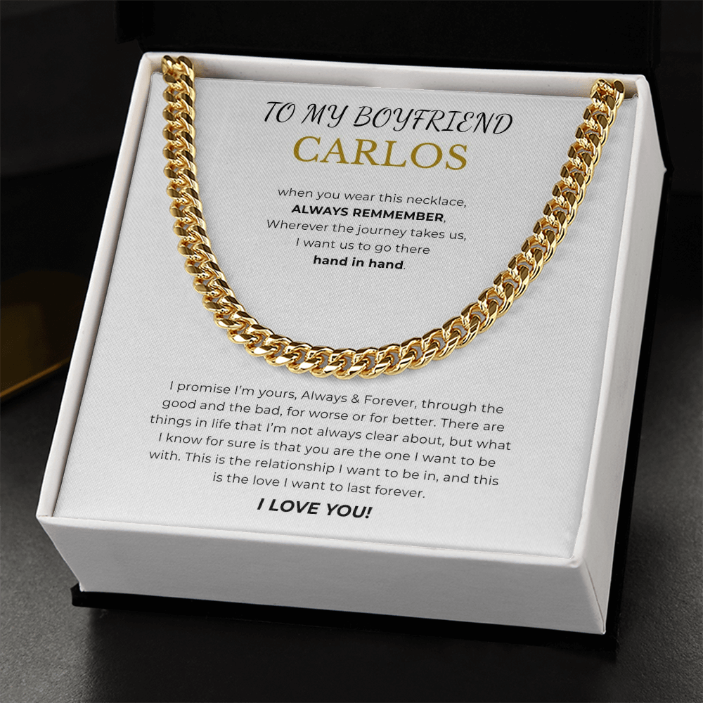 To My Boyfriend Cuban Link Chain