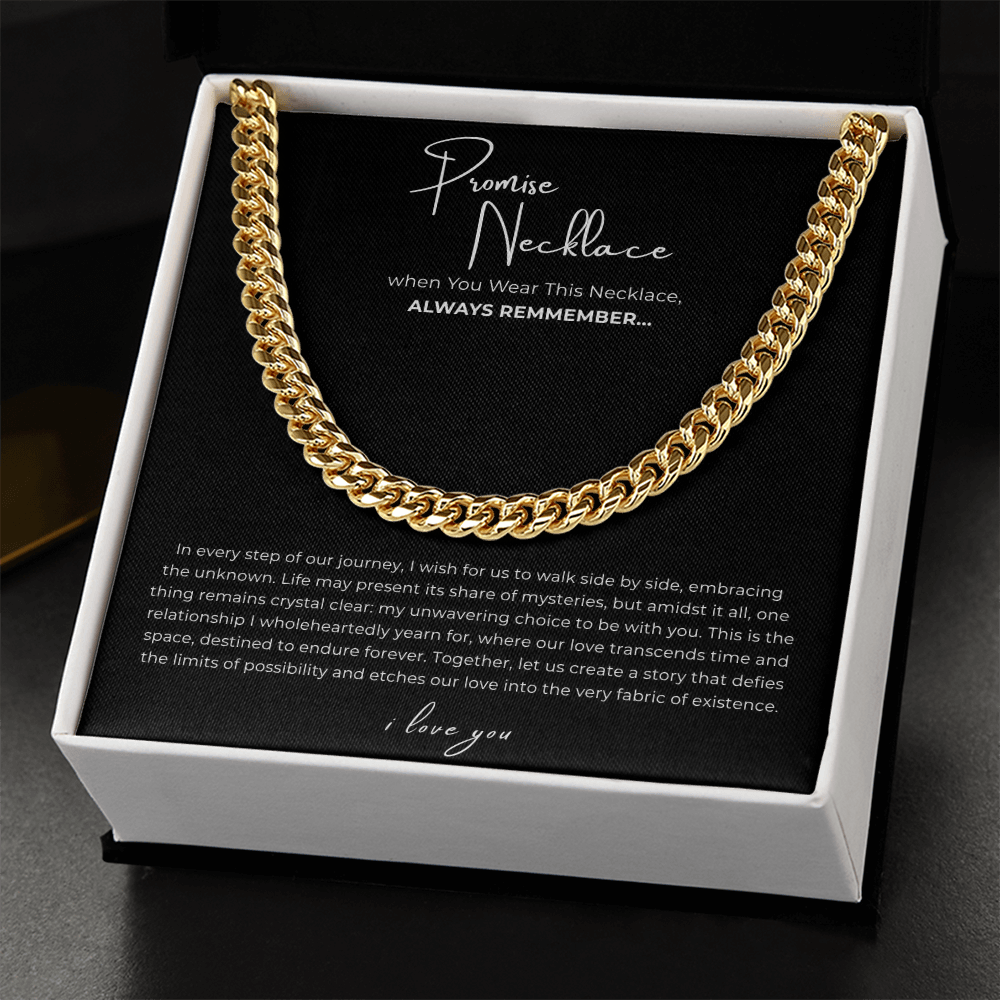 Promise Necklace Cuban Link Chain