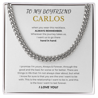 To My Boyfriend Cuban Link Chain