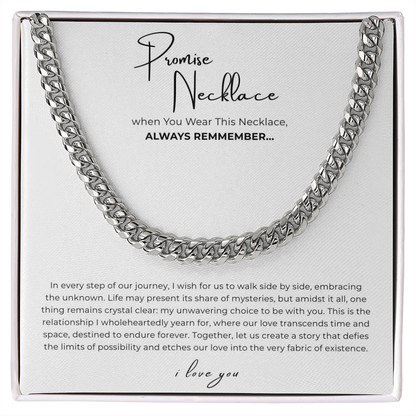 Promise Necklace Cuban Link Chain