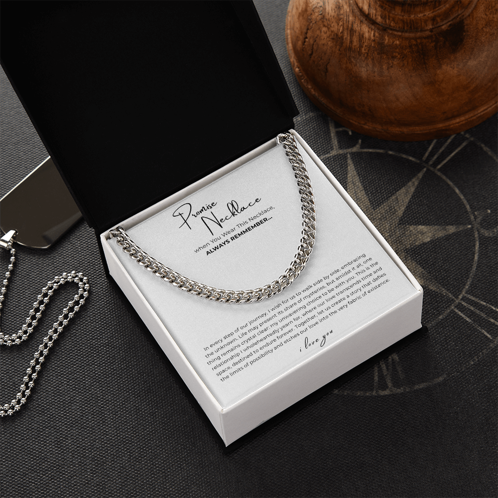 Promise Necklace Cuban Link Chain