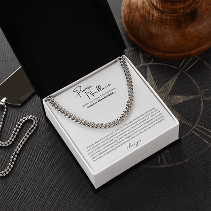 Promise Necklace Cuban Link Chain