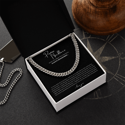 Promise Necklace Cuban Link Chain