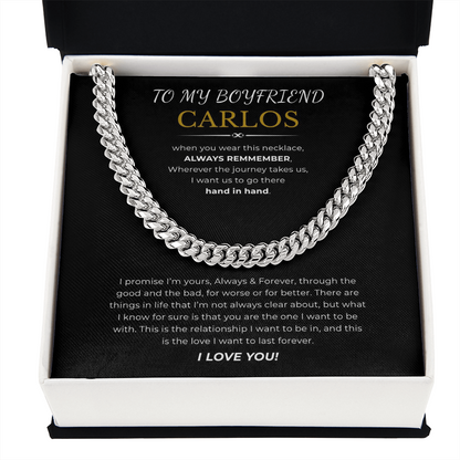 To My Boyfriend Cuban Link Chain