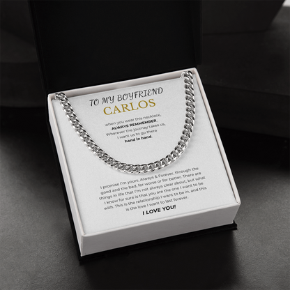 To My Boyfriend Cuban Link Chain