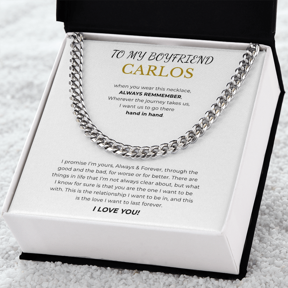 To My Boyfriend Cuban Link Chain