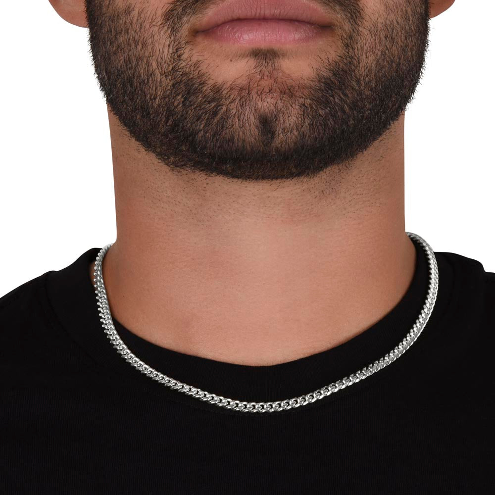 To My Son Cuban Link Chain