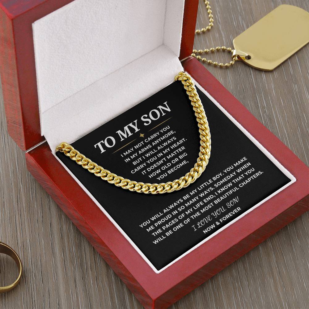 To My Son Cuban Link Chain