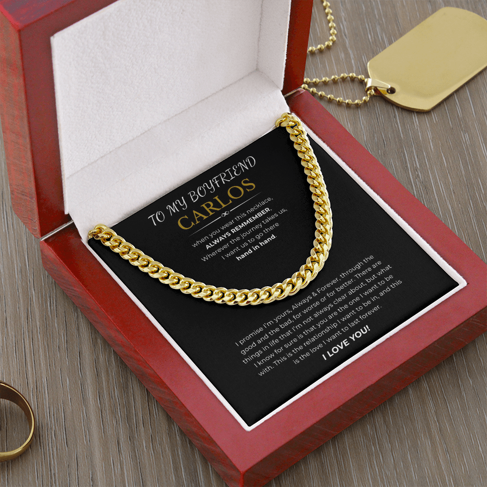 To My Boyfriend Cuban Link Chain