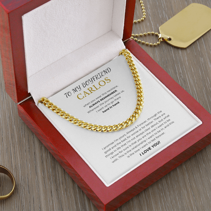 To My Boyfriend Cuban Link Chain