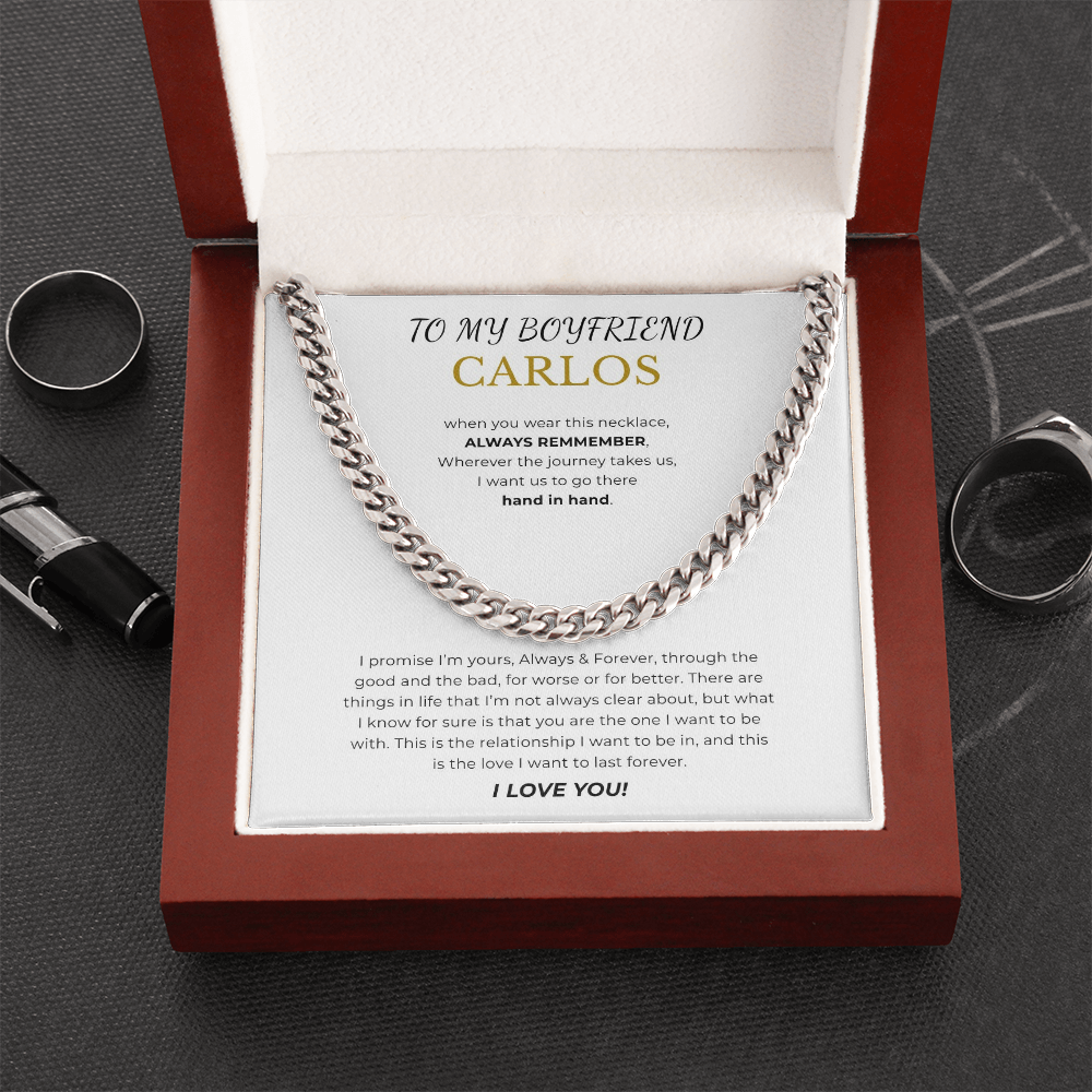 To My Boyfriend Cuban Link Chain