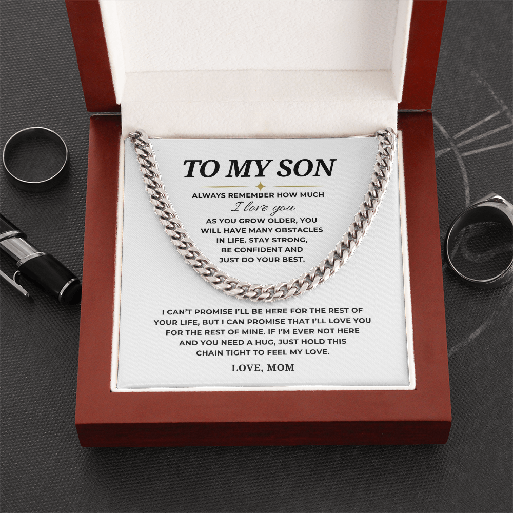 To My Son Cuban Link Chain