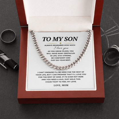 To My Son Cuban Link Chain