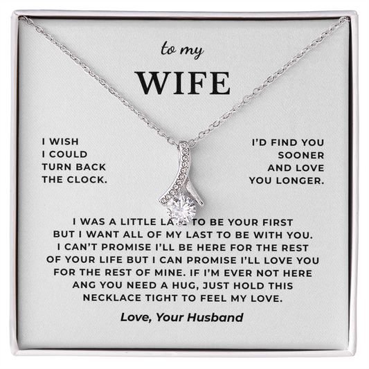 To My Wife Interlocking Hearts Necklace