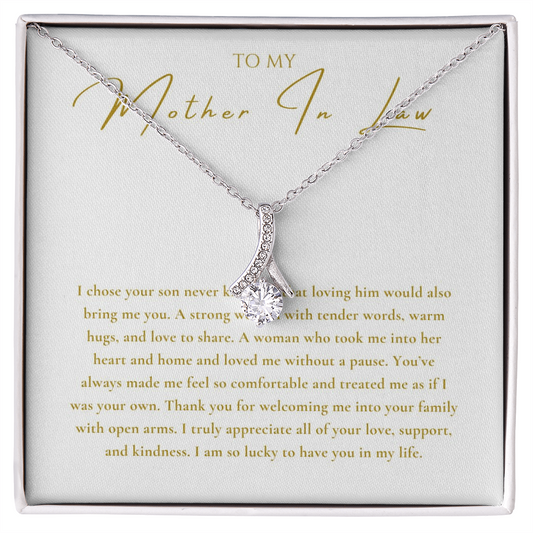 To My Mother In Law Interlocking Hearts Necklace